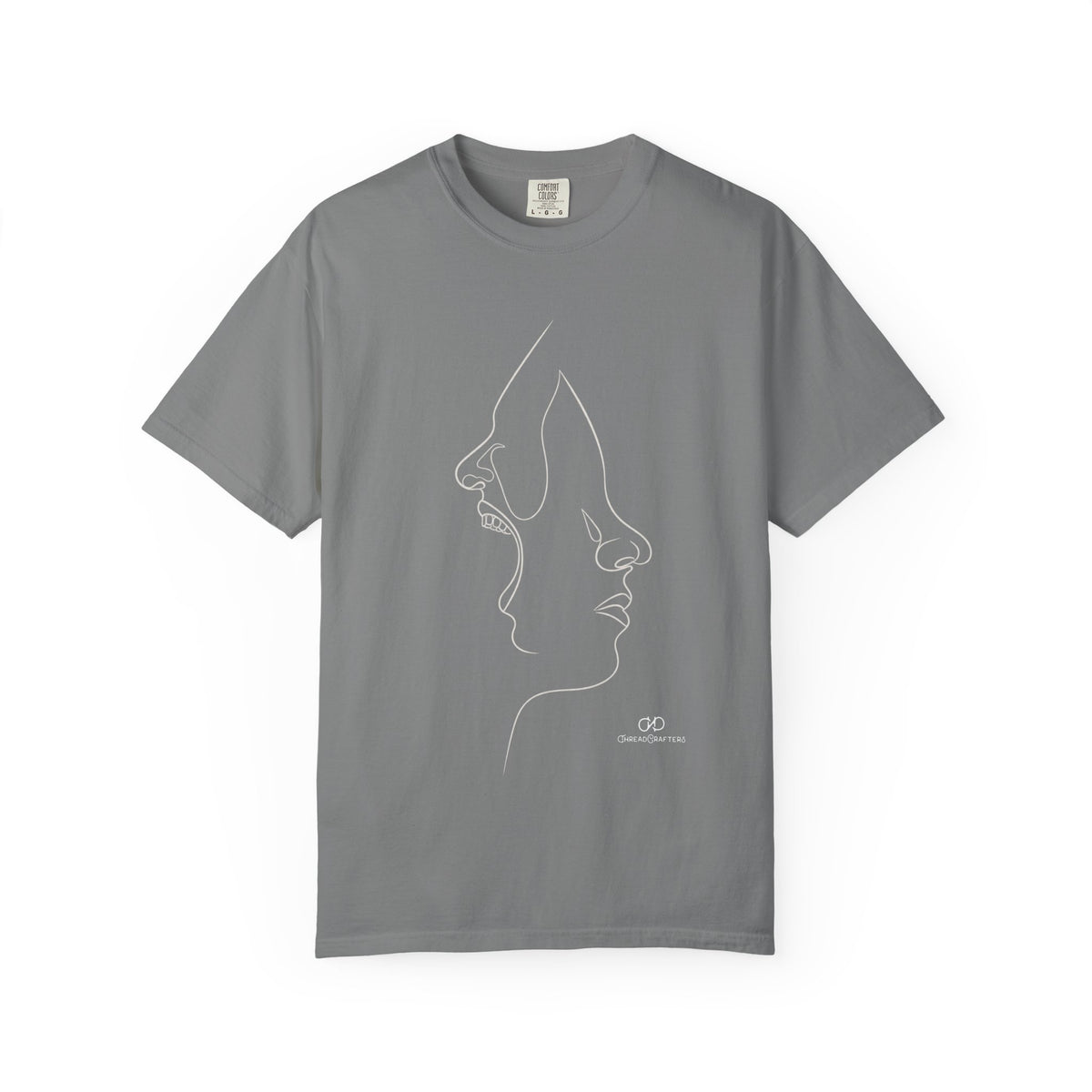 Two Voices | Dual Profile Line Art T-Shirt