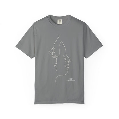 Two Voices | Dual Profile Line Art T-Shirt
