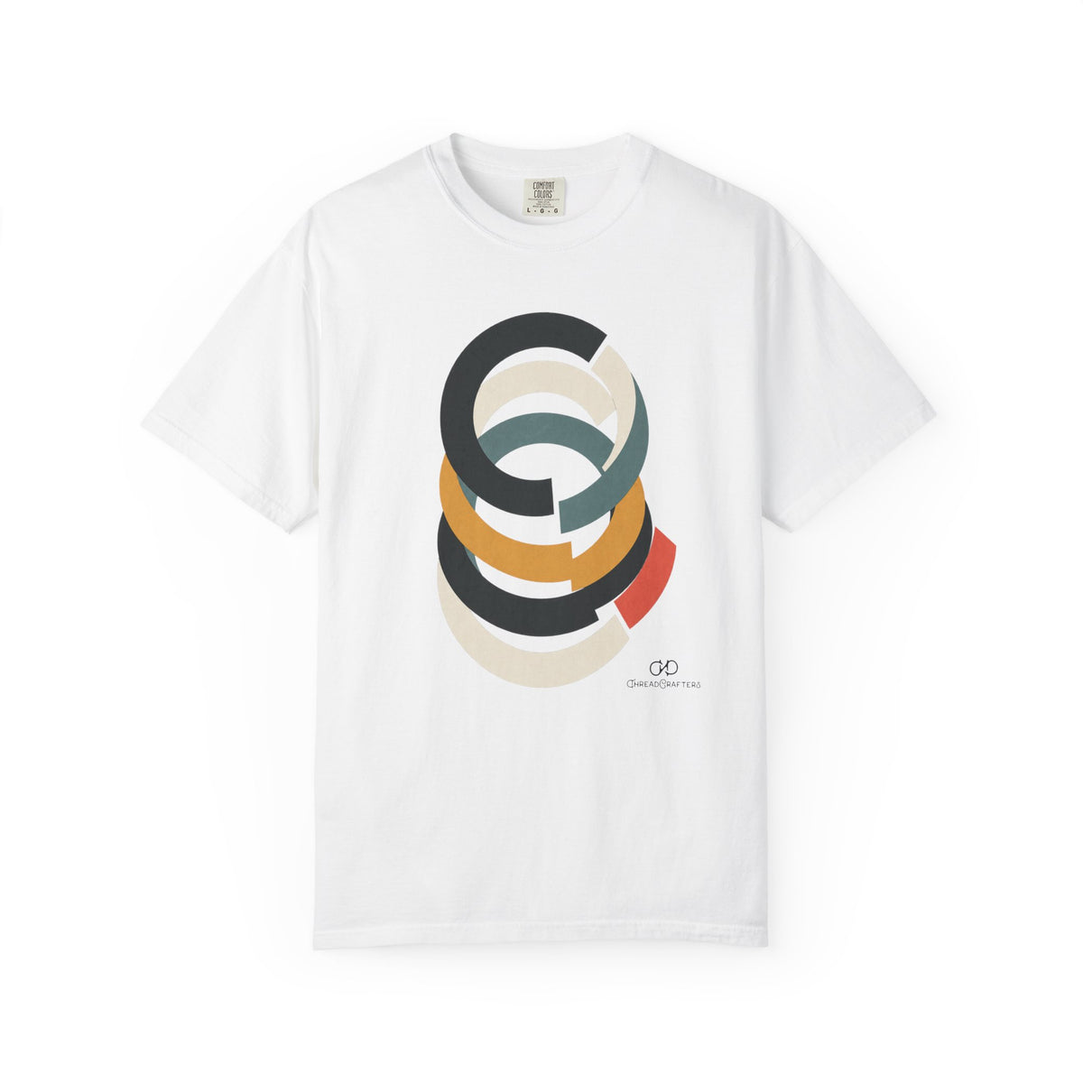 Counterturn by ThreadCrafters — layered multicolour geometric rings, front graphic T-shirt