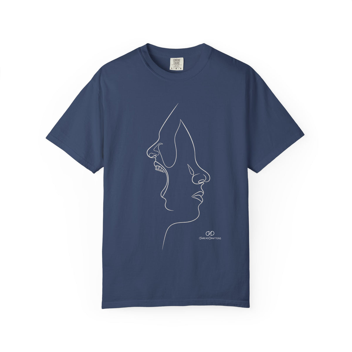 Two Voices | Dual Profile Line Art T-Shirt