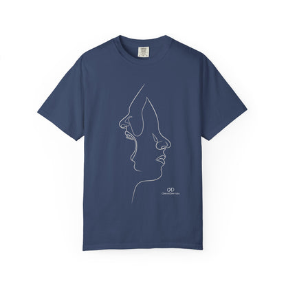 Two Voices | Dual Profile Line Art T-Shirt