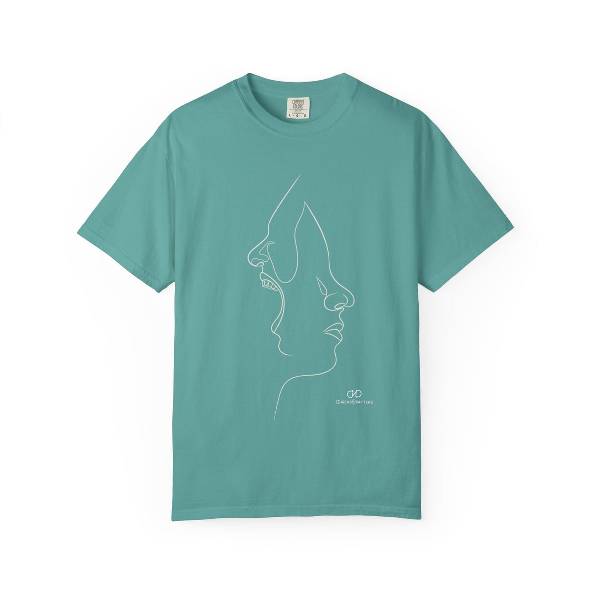 Two Voices | Dual Profile Line Art T-Shirt