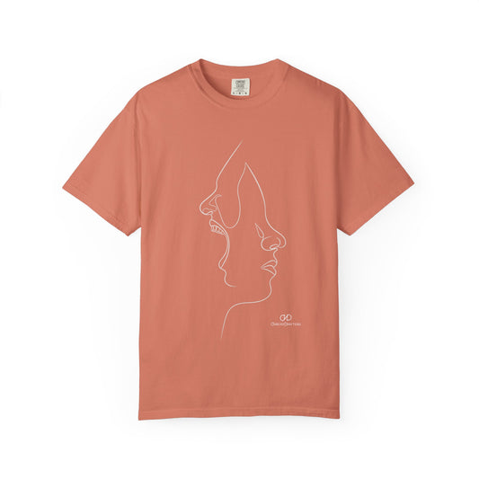Two Voices | Dual Profile Line Art T-Shirt